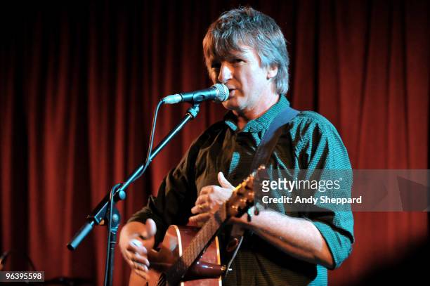 Singer/songwriter Neil Finn, former frontman for Crowded House and Split Enz, performs on stage at Bush Hall on February 3, 2010 in London, England.