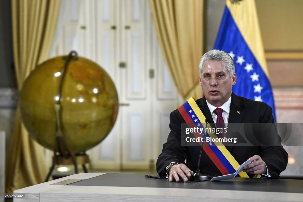 Cuba's New President Miguel Diaz-Canel Visits Venezuela