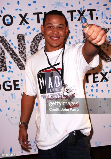 Sparks attends the Allstate "X the TXT" Event at the Jordin Sparks Experience at The Eden Roc Renaissance Hotel on February 3, 2010 in Miami Beach,...