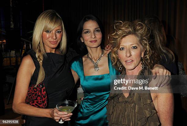 Tess Daly, Yasmin Mills and Kelly Hoppen attend the Rodial Beautiful Awards at the Sanderson Hotel on February 3, 2010 in London, England.