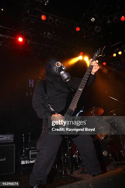 Guitarist Milos Kovacevic of Kommandant performs at the House Of Blues in Chicago, Illinois on January 26, 2010.