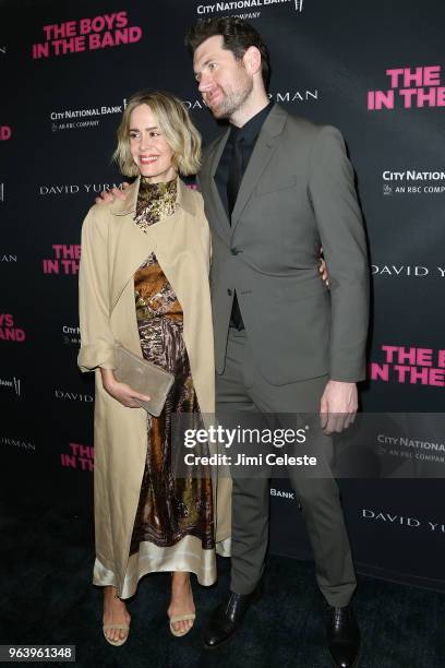 Sarah Paulson and Billy Eichner attend "The Boys in the Band" 50th Anniversary Celebration at Booth Theatre on May 30, 2018 in New York City.