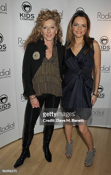 Kelly Hoppen and Maria Hatzistefanis attend the Rodial Beautiful Awards at the Sanderson Hotel on February 3, 2010 in London, England.