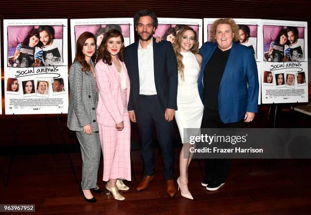 Aya Cash, Noel Wells, Josh Radnor, Carly Chaikin and Fortune Feimster attends the Premiere of Paramount Pictures and Vertical Entertainment's "Social...
