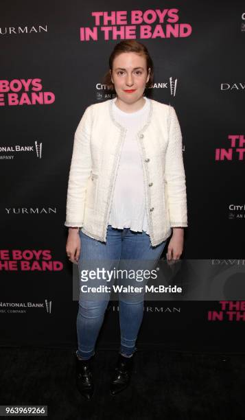 Lena Dunham attends 'The Boys in the Band' 50th Anniversary Celebration at The Booth Theatre on May 30, 2018 in New York City.