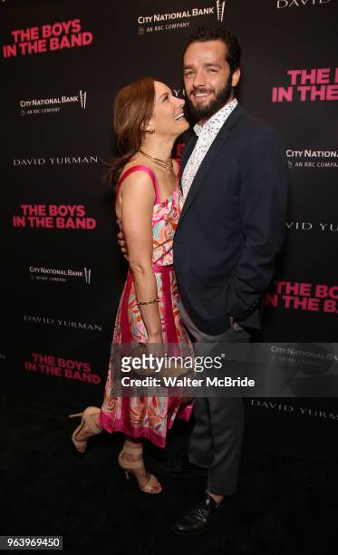 Laura Benanti and Patrick Brown attend 'The Boys in the Band' 50th Anniversary Celebration at The Booth Theatre on May 30, 2018 in New York City.