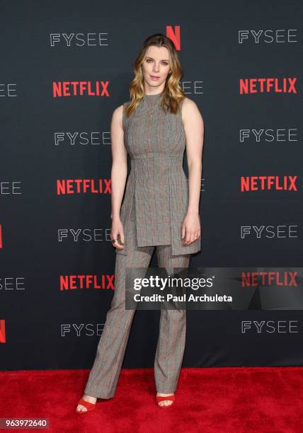 Actress Betty Gilpin attends the #NETFLIXFYSEE For Your Consideration event for "GLOW" at Netflix FYSEE At Raleigh Studios on May 30, 2018 in Los...