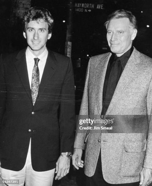 Charlton Heston and son Fraser Heston