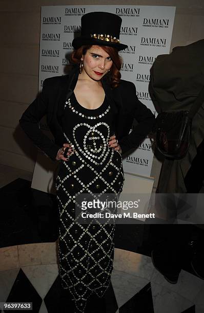 Paloma Faith attends the Damiani Jewellery party at The Connaught Hotel on February 3, 2010 in London, England.