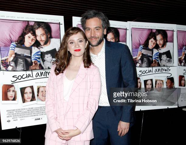 Noel Wells and Josh Radnor attend the premiere of Paramount Pictures and Vertical Entertainment's 'Social Animals' at The Landmark on May 30, 2018 in...