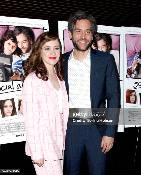 Noel Wells and Josh Radnor attend the premiere of Paramount Pictures and Vertical Entertainment's 'Social Animals' at The Landmark on May 30, 2018 in...