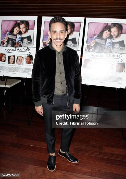 Ray Santiago attends the premiere of Paramount Pictures and Vertical Entertainment's 'Social Animals' at The Landmark on May 30, 2018 in Los Angeles,...