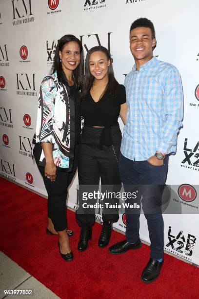 Holly Frazier and family attend the dance video release party For "Florets" at Victory Theatre on May 30, 2018 in Burbank, California.