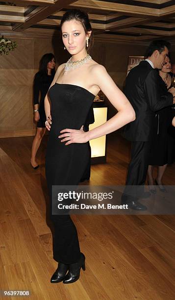 Model attends the Damiani Jewellery party at The Connaught Hotel on February 3, 2010 in London, England.