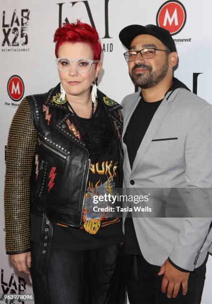 Kristin McQuaid and David Javier attend the dance video release party For "Florets" at Victory Theatre on May 30, 2018 in Burbank, California.