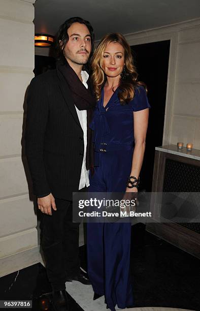 Jack Huston and Cat Deeley attend the Damiani Jewellery party at The Connaught Hotel on February 3, 2010 in London, England.