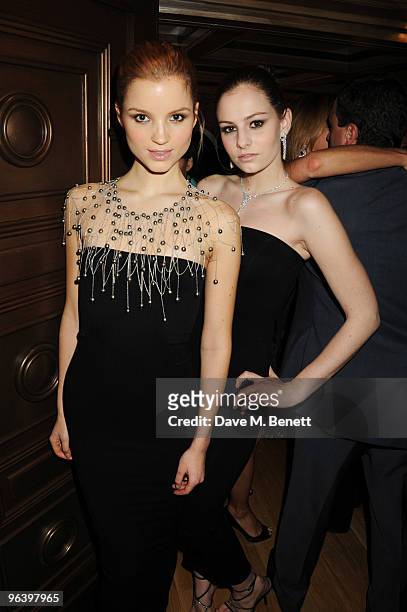 Models attend the Damiani Jewellery party at The Connaught Hotel on February 3, 2010 in London, England.