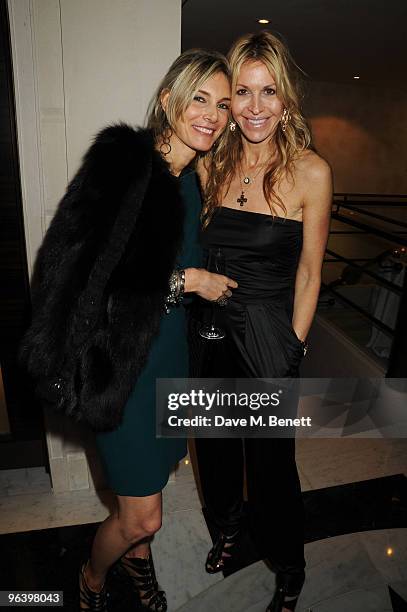 Kim Hersov and Melissa Odabash attend the Damiani Jewellery party at The Connaught Hotel on February 3, 2010 in London, England.