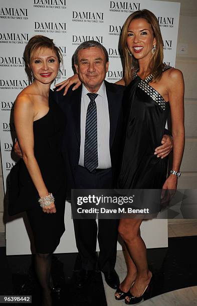 Silvia Damiani, and Sol and Heather Kerzner attend the Damiani Jewellery party at The Connaught Hotel on February 3, 2010 in London, England.