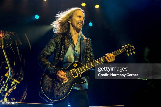 Tommy Shaw of the band Styx performs at FivePoint Amphitheatre on May 30, 2018 in Irvine, California.