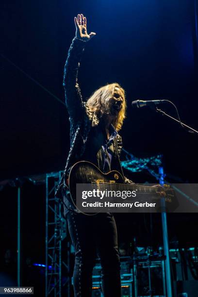 Tommy Shaw of the band Styx performs at FivePoint Amphitheatre on May 30, 2018 in Irvine, California.