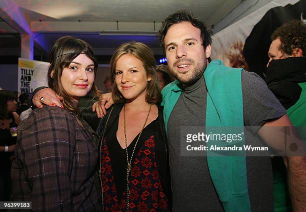 Aimee Osbourne, Brigette Sumner, and Tom Gormican at Nylon Magazine and MySpace's 3rd Annual Music Issue Party held on June 4, 2008 in Los Angeles,...