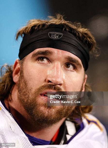 Jared Allen of the Minnesota Vikings against the Carolina Panthers at Bank of America Stadium on December 20, 2009 in Charlotte, North Carolina.