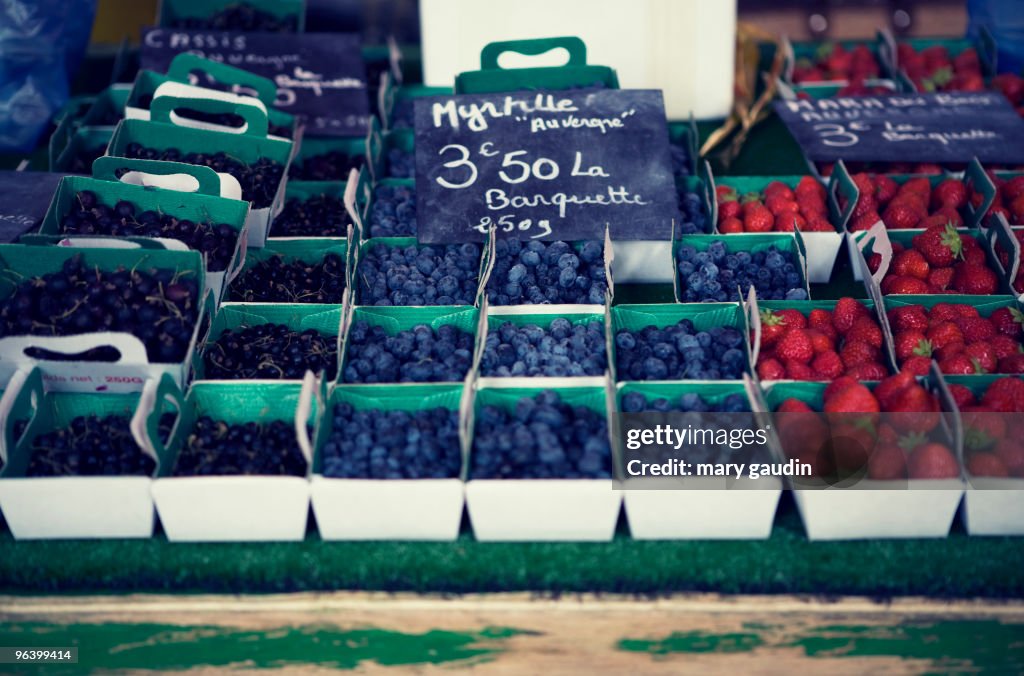 Punnets of fresh berries