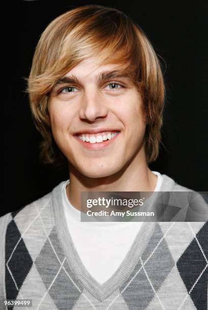 Actor Cody Linley attends the SEGA Launch ''Super Monkey Ball Step & Roll'' for The Wii at the Hiro Lounge at The Maritime Hotel on February 3, 2010...