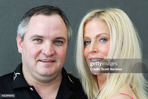 Tareq Salahi and Michaele Salahi pose at a press conference with the USA Polo Team on February 4, 2010 in Melbourne, Australia. Tareq Salahi is the...