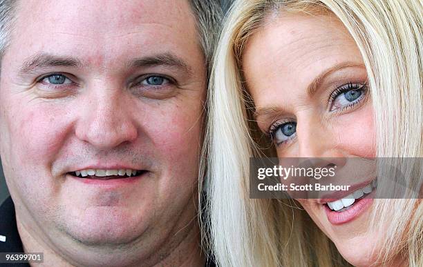 Tareq Salahi and Michaele Salahi pose at a press conference with the USA Polo Team on February 4, 2010 in Melbourne, Australia. Tareq Salahi is the...