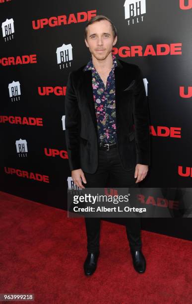 Actor Benedict Hardie arrives for the premiere of BH Tilt's "Upgrade" held at the Egyptian Theatre on May 30, 2018 in Hollywood, California.