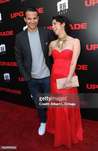 Actor Logan Marshall-Green and Diane Marshall-Green arrive for the premiere of BH Tilt's "Upgrade" held at the Egyptian Theatre on May 30, 2018 in...