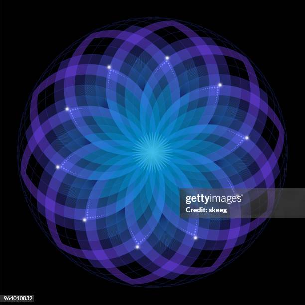 joyful spirit mandala - sacred geometry stock illustrations