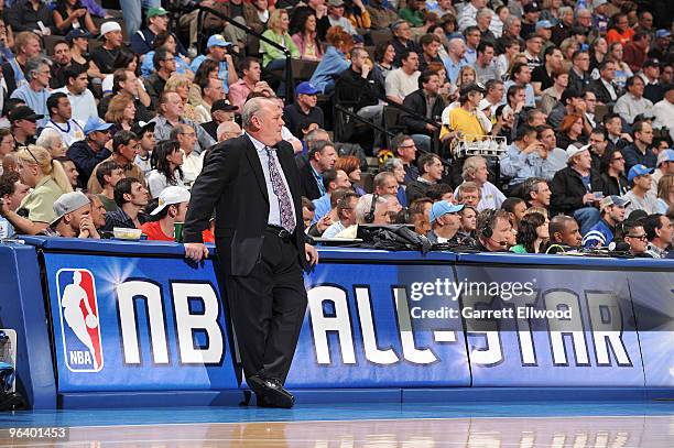 Head coach George Karl of the Denver Nuggets reacts to a call against the Phoenix Suns on February 3, 2010 at the Pepsi Center in Denver, Colorado....