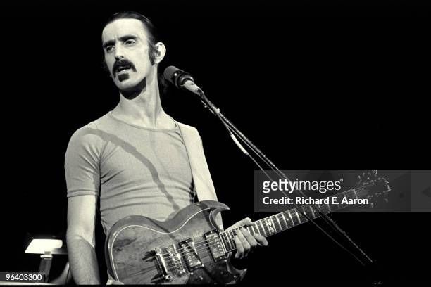 Frank Zappa performs live at the Palladium in New York on December 26 1976