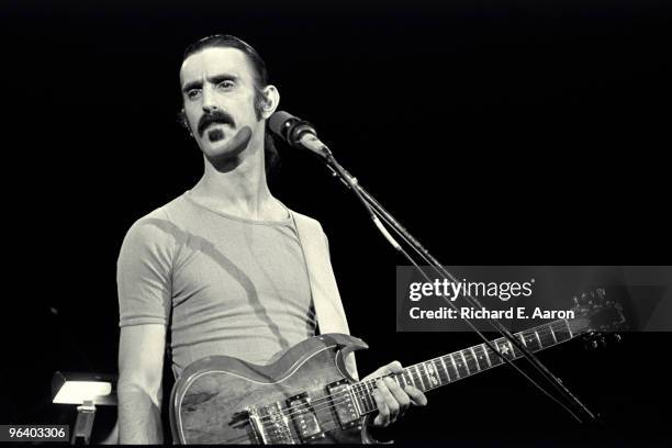 Frank Zappa performs live at the Palladium in New York on December 26 1976