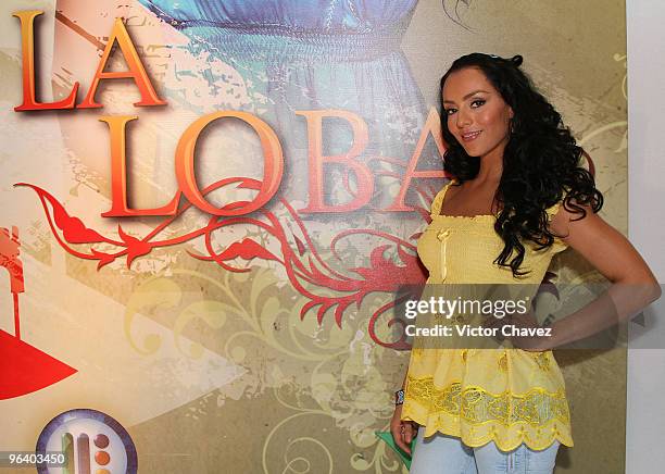 Actress Ivonne Montero attends the "La Loba" Soap Opera launch press conference and photo call at Restaurante El Lago on February 3, 2010 in Mexico...