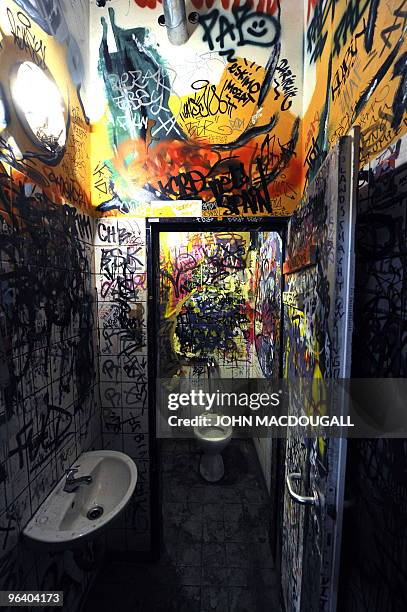 View of a toilet in the Kunsthaus Tacheles artists' colony in Berlin's Mitte district January 29, 2010. The building known as the Tacheles was...