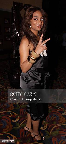 Personality Alesha Renee attends the Moves Magazine Annual Super Bowl Gala on February 3, 2010 in Hallandale, Florida.