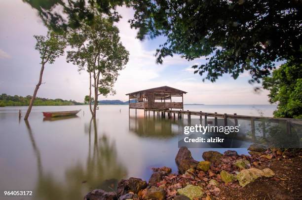 fishing hut - alzikr stock-fotos und bilder