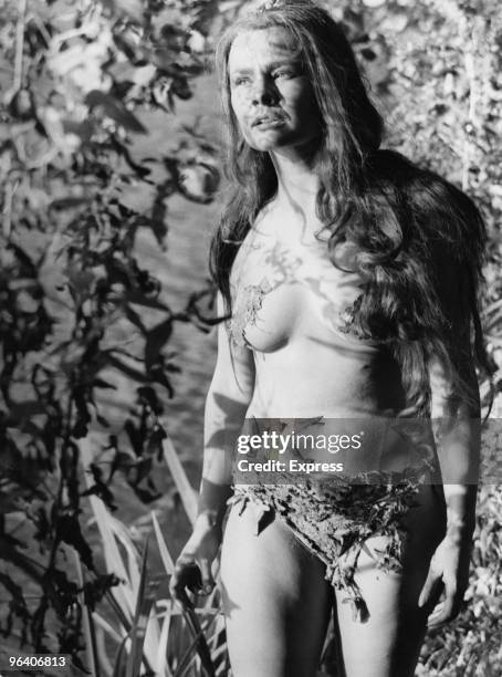 English actress Judi Dench as Titania in Peter Hall's film version of Shakespeare's 'A Midsummer Night's Dream', 1967. She is wearing a woodland...