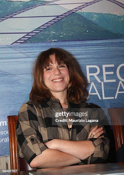 Isabella Ragonese attends a press conference at Salone Dei Lampadari during Reggio Calabria Filmfest on February 4, 2010 in Reggio Calabria, Italy.