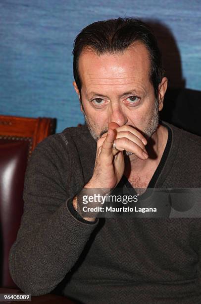 Rocco Papaleo attends a press conference at Salone Dei Lampadari during Reggio Calabria Filmfest on February 4, 2010 in Reggio Calabria, Italy.