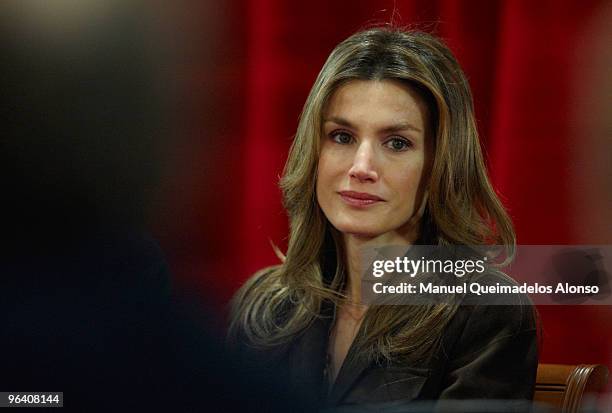 Princess Letizia of Spain attends 'Rey Jaime I Awards' at Lonja de los Mercaderes on February 4, 2010 in Valencia, Spain.