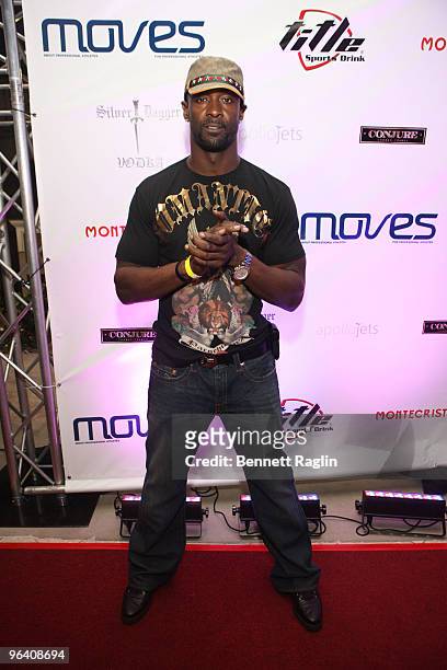 Javon Kearse of the Tennesse Titans attends the Moves Magazine Annual Super Bowl Gala on February 3, 2010 in Hallandale, Florida.