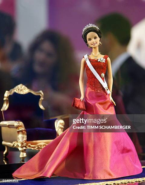 Crown princess of Sweden" barbie doll by toymaker Mattel can be seen at the "International Toy Fair" in Nuremberg, southern Germany on February 4,...