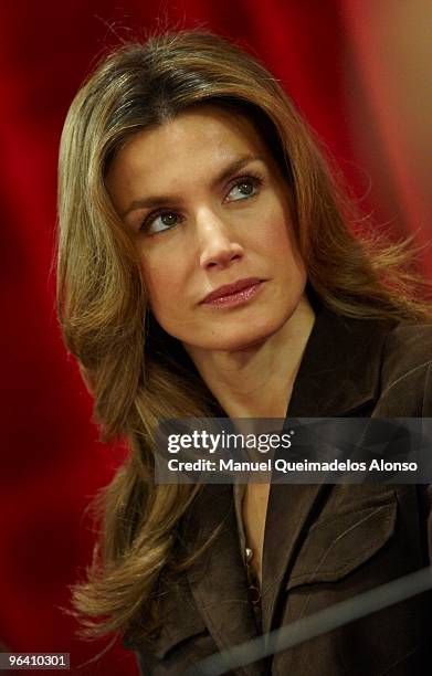 Princess Letizia of Spain attends 'Rey Jaime I Awards' at Lonja de los Mercaderes on February 4, 2010 in Valencia, Spain.