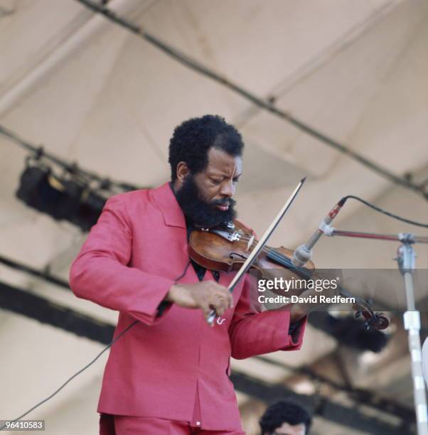 American jazz saxophonist Ornette Coleman performs live on stage at the 1971 Newport Jazz Festival in Newport, Rhode Island on 3rd July 1971. David...