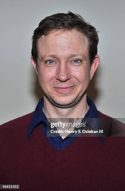 Actor Matthew Schneck attends "The Temperamentals" cast photo call at Pearl Studios on February 4, 2010 in New York City.